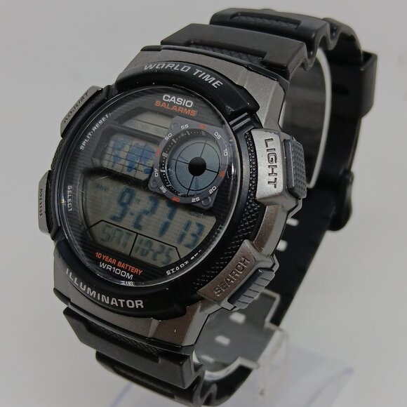 Casio AE-1000W Men's 44mm Multifunction World Time Digital Watch - Picture 1 of 11